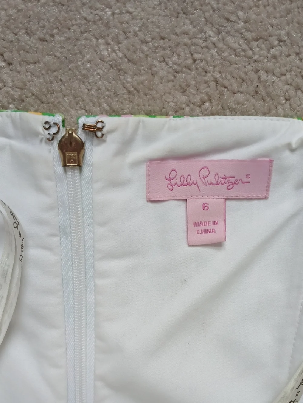 Lilly Pulitzer Angela Dress Resort White Seeing Pink Elephants - Picture 5 of 7